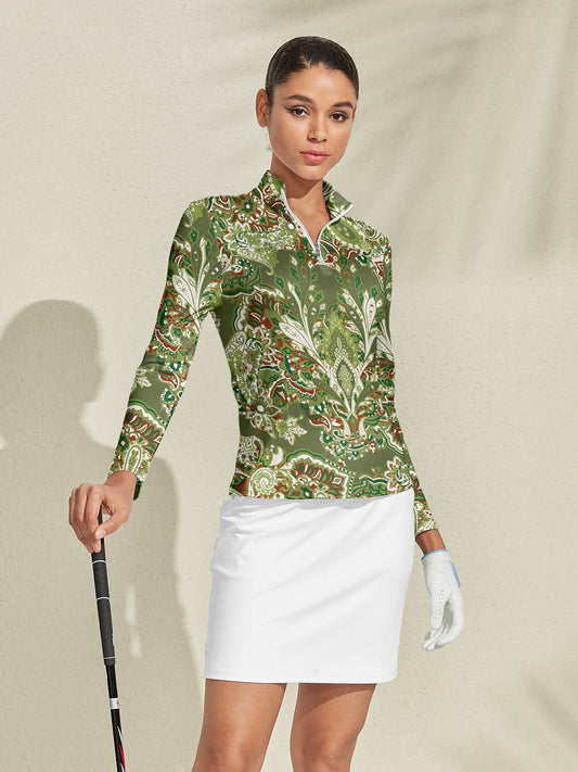 Pretty Feminine Golf Shirt Quarterzip UPF50+